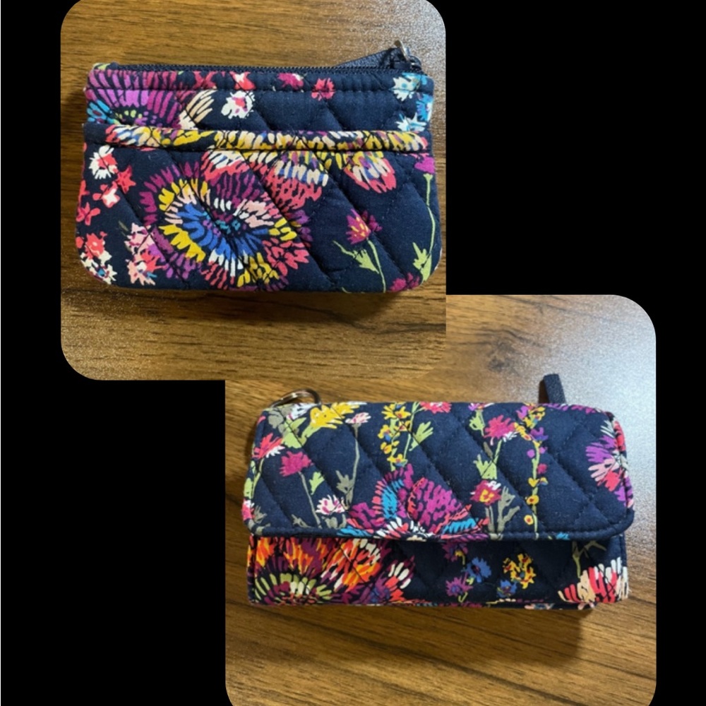 Vera Bradley tri fold wallet and coin purse